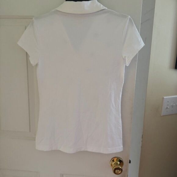 Lilly Pulitzer Luxletic Frida Polo Top White Sz S - Picture 2 of 4